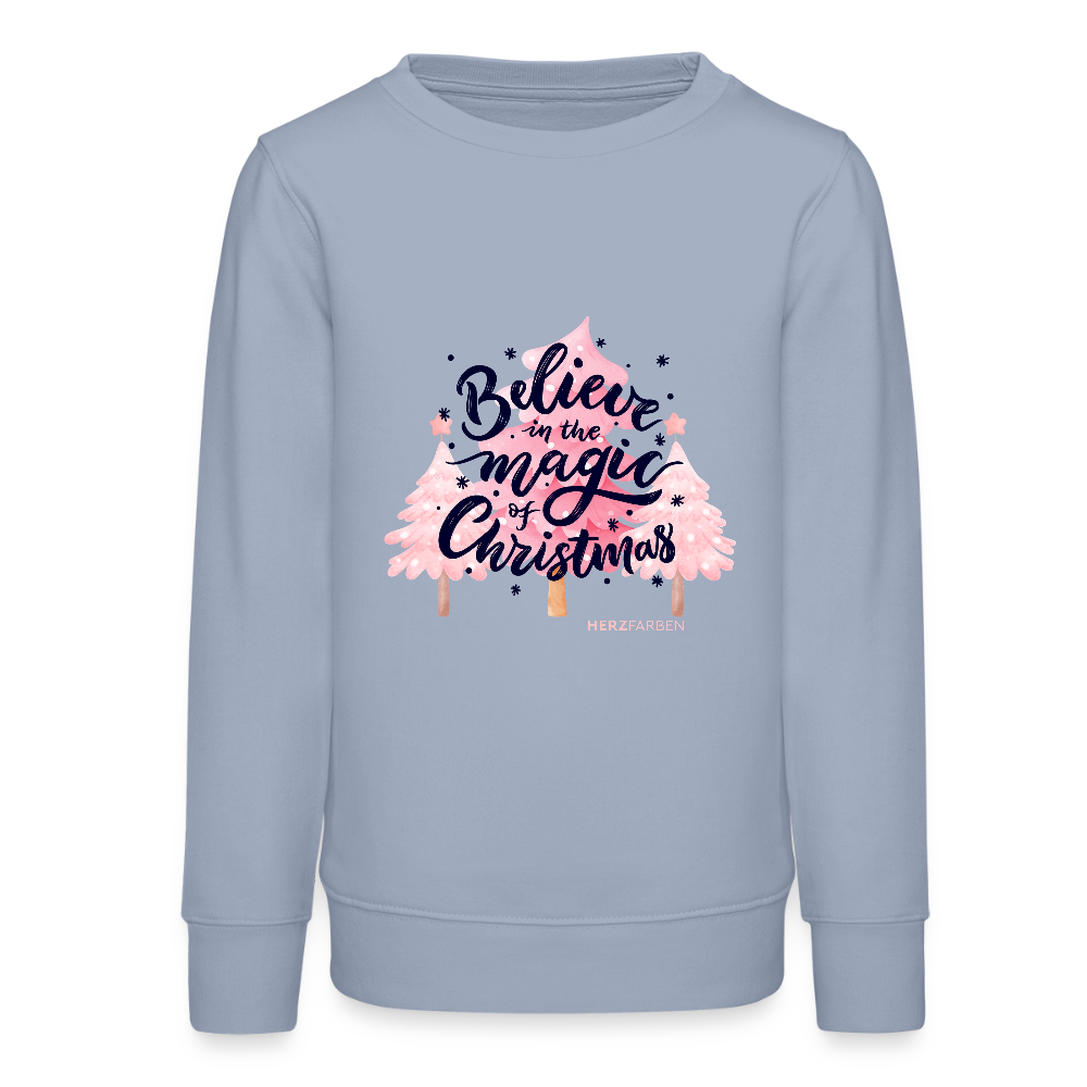 Kinder Sweatshirt „Believe in the Magic of Christmas“ – aus 100 % Bio-Baumwolle 9 - 13 Jahre - Lavendel-Violett