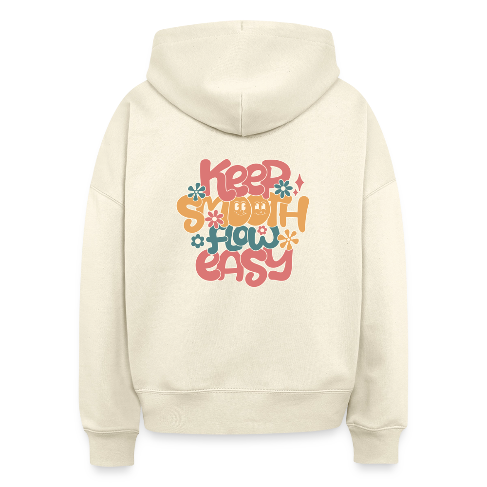 Hoodie „Keep Smooth Flow Easy“ – Bio-Baumwolle, nachhaltig & fair - Natur
