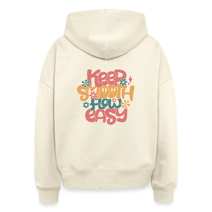 Hoodie „Keep Smooth Flow Easy“ – Bio-Baumwolle, nachhaltig & fair - Natur