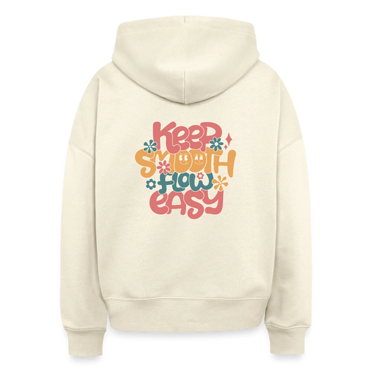 Hoodie „Keep Smooth Flow Easy“ – Bio-Baumwolle, nachhaltig & fair - Natur
