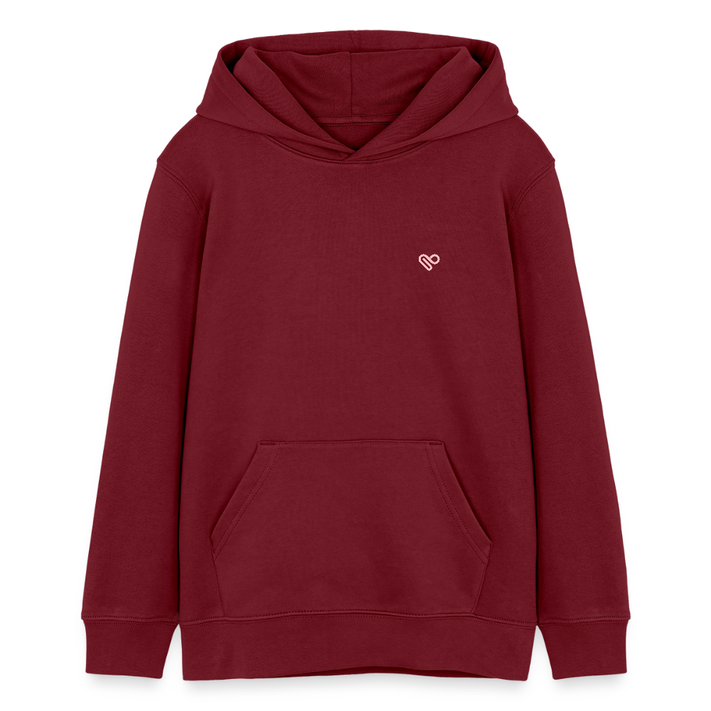 Kinder Hoodie – „Do it for Fun“ – aus 100% Bio-Baumwolle / 9 - 13 Jahre - Burgunderrot