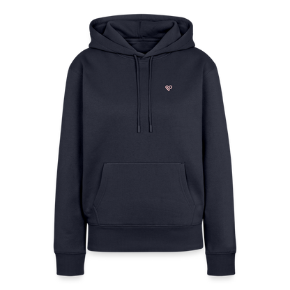 Herzfarben Damen Hoodie – DON’T FEED THE MONKEYS - Navy