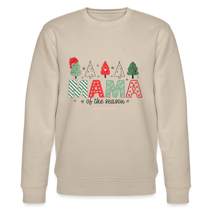 Sweatshirt „Mama of the Season“ 🎅🌲 | Weihnachten | 100% Bio-Baumwolle - Beige