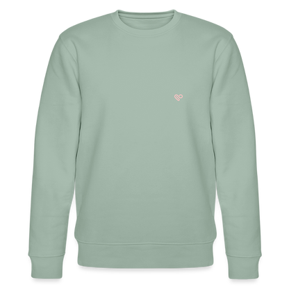Sweatshirt „C’est la vie“ – French Chic Design aus 100 % Bio-Baumwolle - Helles Graugrün