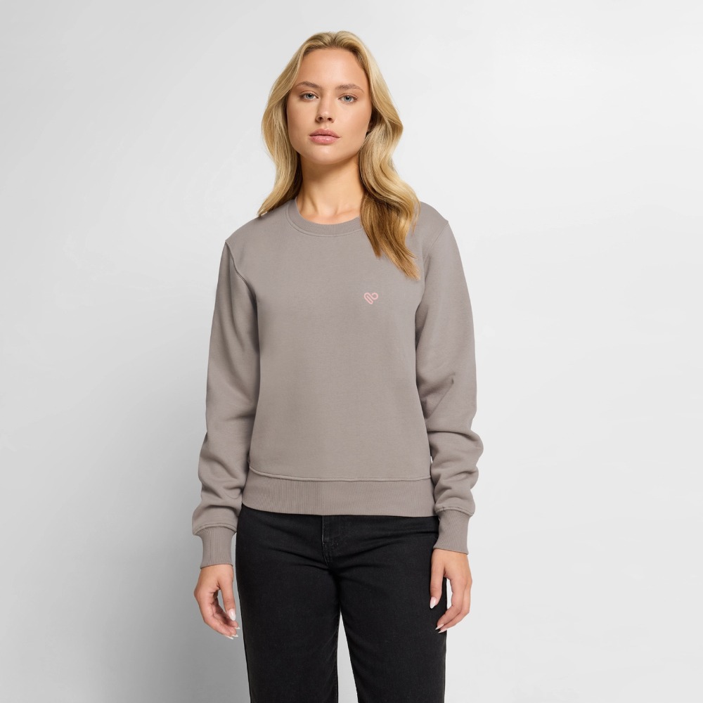 Herzfarben Damen Sweatshirt – DON’T FEED THE MONKEYS | Statement Sweater - Taupe