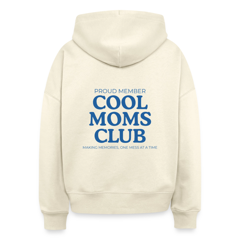 Bio Hoodie „Cool Moms Club“ – Nachhaltiger Kapuzenpullover für Mamas aus 100% Bio-Baumwolle - Natur