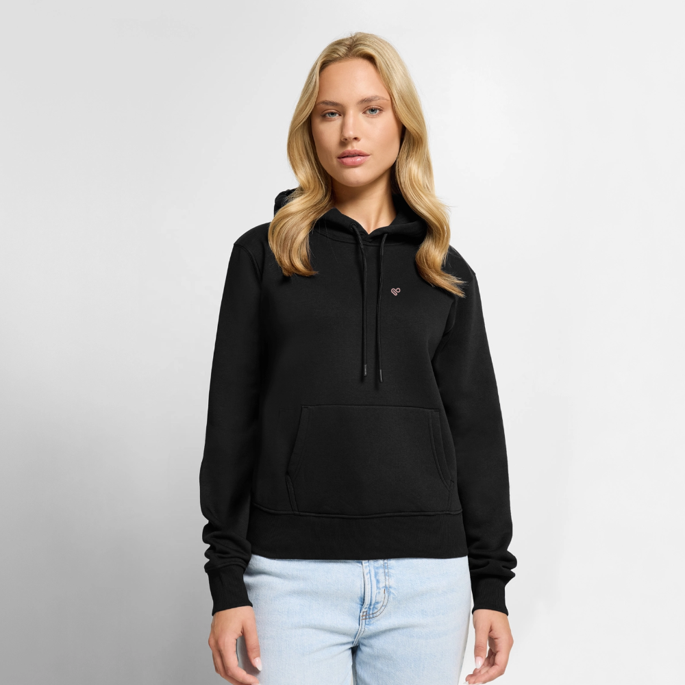Herzfarben Damen Hoodie – DON’T FEED THE MONKEYS - Schwarz