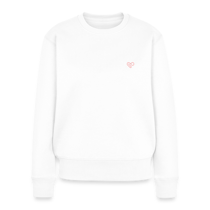 Herzfarben Damen Sweatshirt – DON’T FEED THE MONKEYS | Statement Sweater - Weiß