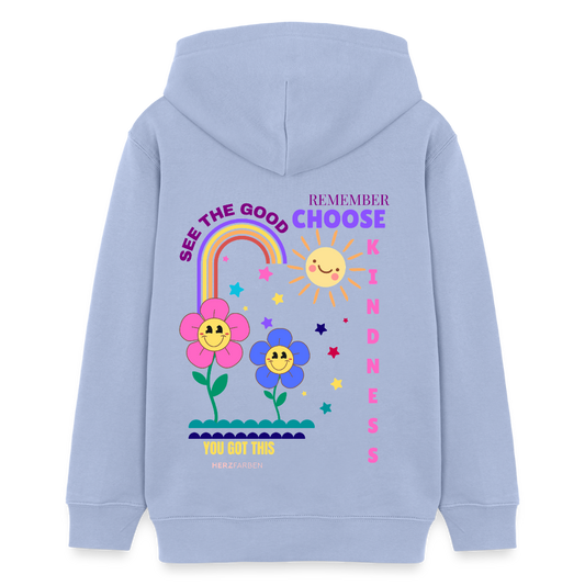 See the Good Kinder Hoodie – Bunter Hoodie mit Regenbogen & Blumen 🌸🌈☀️ - Sky