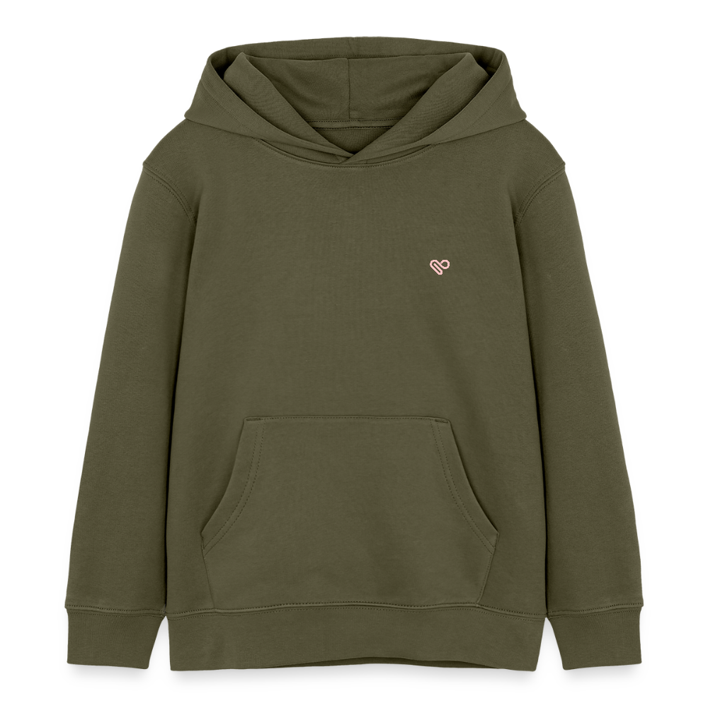 Kinder Hoodie „No Drama Llama“ – Lustiger Lama Hoodie aus 100% Bio-Baumwolle / 3 - 8 Jahre - Khaki
