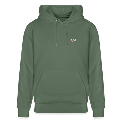 Hoodie „Don’t Overthink It“ – Bio-Baumwolle, nachhaltig & fair - Tanngrün