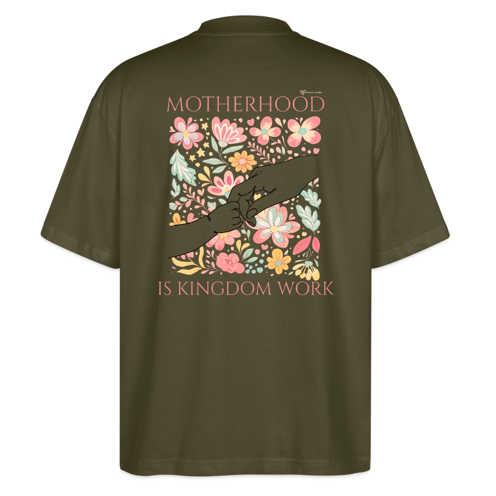 Motherhood is Kingdom Work Damen T-Shirt - Khaki