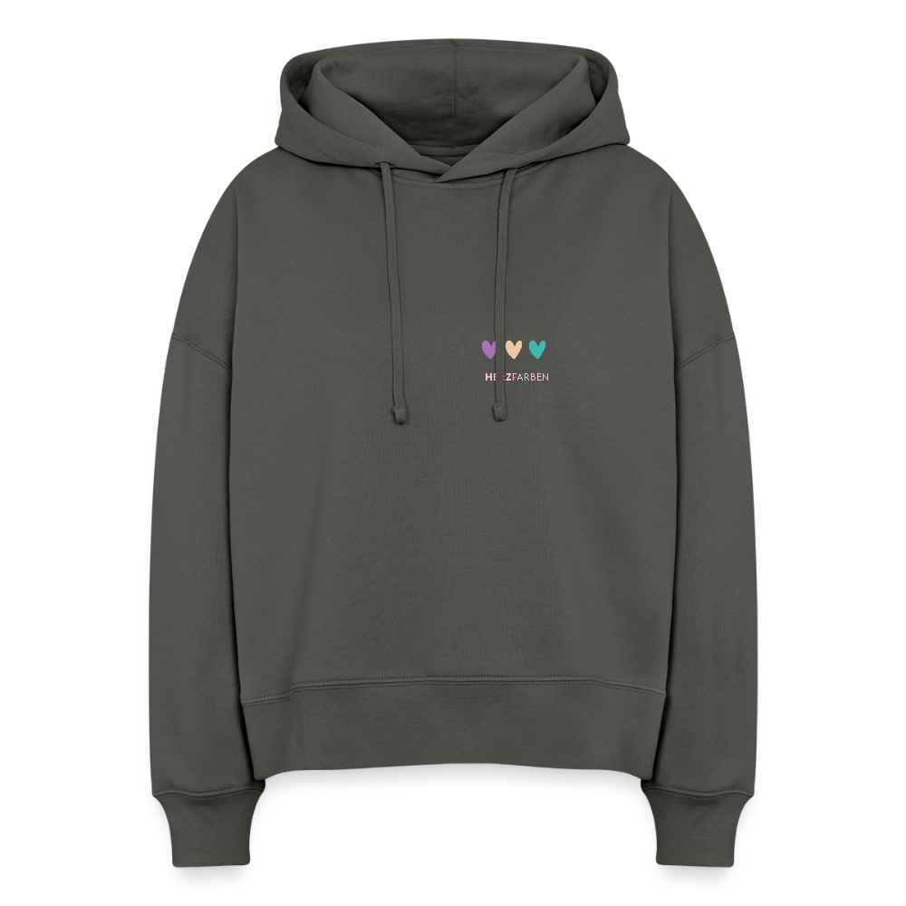 Bio Hoodie „Enjoy the little things“ – Nachhaltiger Kapuzenpullover aus 100% Bio-Baumwolle - Anthrazit