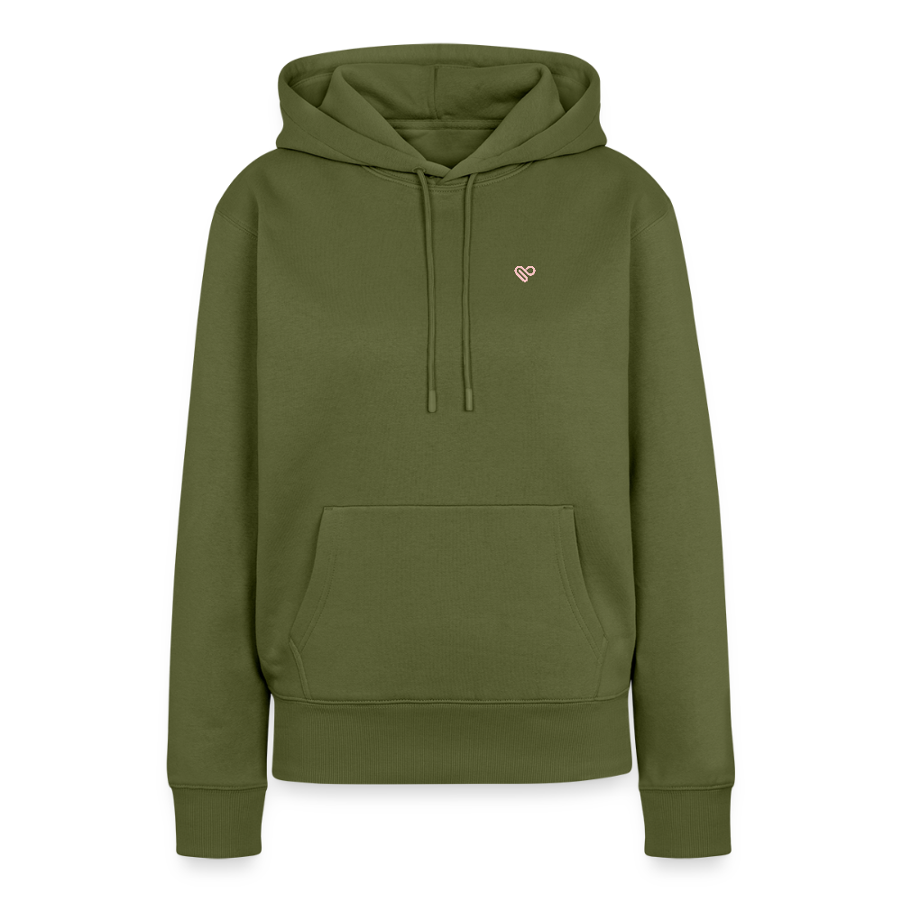 Herzfarben Damen Hoodie – DON’T FEED THE MONKEYS - Khaki