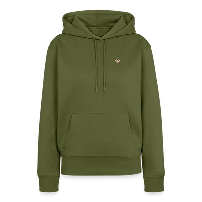 Herzfarben Damen Hoodie – DON’T FEED THE MONKEYS - Khaki