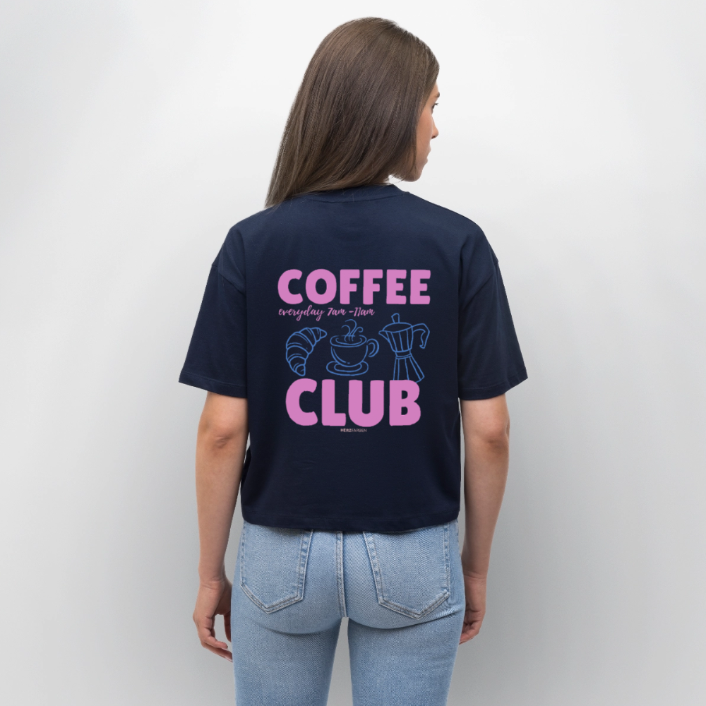 Coffee Club Damen T-Shirt - Navy