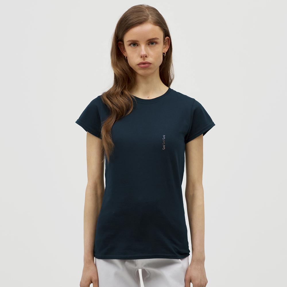 Angel Number 333 T-Shirt – Spirituelles Statement Shirt | Numerologie & Achtsamkeit für positive Energie - Navy
