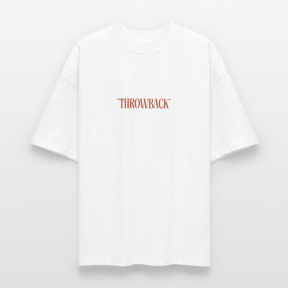 Throwback Herren T-Shirt aus Bio-Baumwolle – Retro Design & Nostalgie Look | Herzfarben - Weiß