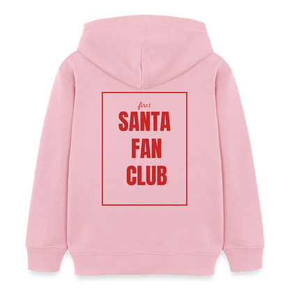 Kinder Hoodie „Santa Fan Club“ – aus 100 % Bio-Baumwolle | 3 - 8 Jahre - Hellrosa