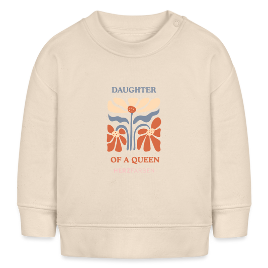 Daughter of a Queen Bio Baby Pullover – Nachhaltiger Baby Sweater aus 100% Bio-Baumwolle - Weißgrau