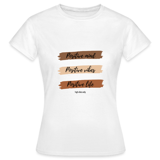 Positive Mind T-Shirt – Motivations Shirt | Achtsamkeits & Lifestyle Design für Vibes & Balance - Weiß