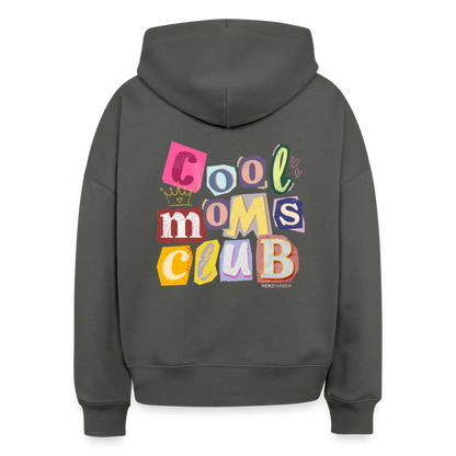 Damen Hoodie – COOL MOMS CLUB | 100 % Bio-Baumwolle · Vegan · Statement Hoodie für Mamas - Anthrazit