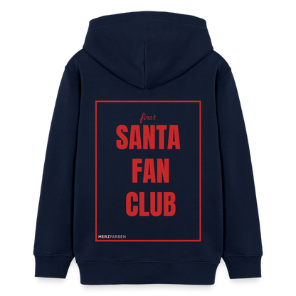 Kinder Hoodie „Santa Fan Club“ – aus 100 % Bio-Baumwolle | 9 - 13 Jahre - Navy