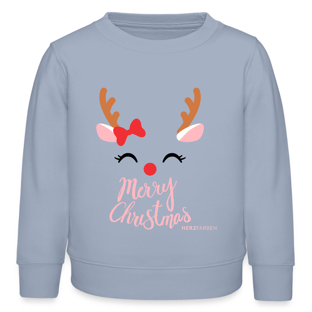Kinder Sweatshirt „Merry Christmas“ – aus 100 % Bio-Baumwolle 3 - 8 Jahre - Lavendel-Violett
