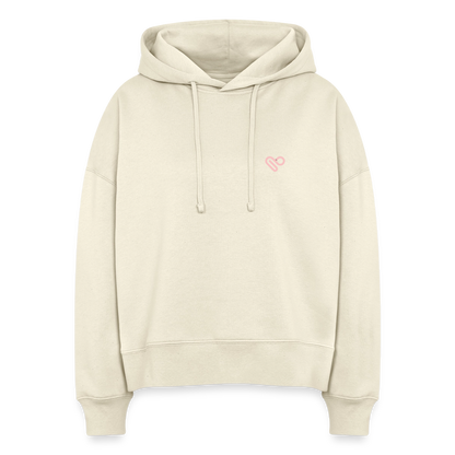 Hoodie „More Café, s’il vous plaît“ – Lustiger Kaffee Hoodie aus 100 % Bio-Baumwolle & vegan - Natur