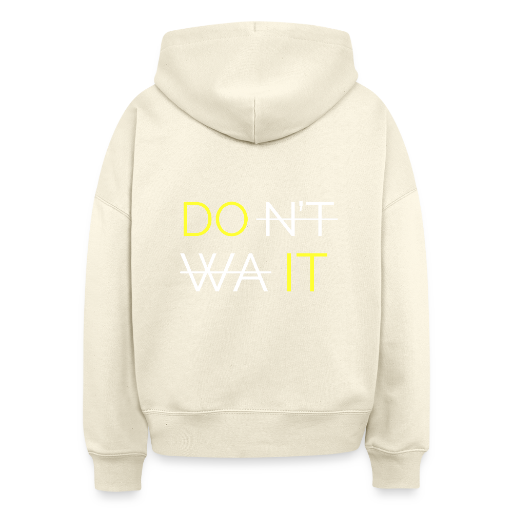 DO IT Hoodie – Motivations-Hoodie aus 100% Bio-Baumwolle - Weißgrau