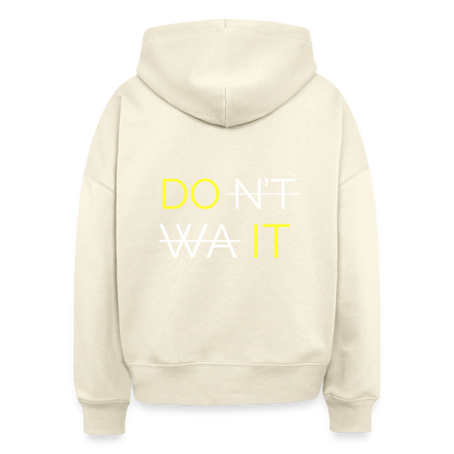 DO IT Hoodie – Motivations-Hoodie aus 100% Bio-Baumwolle - Weißgrau