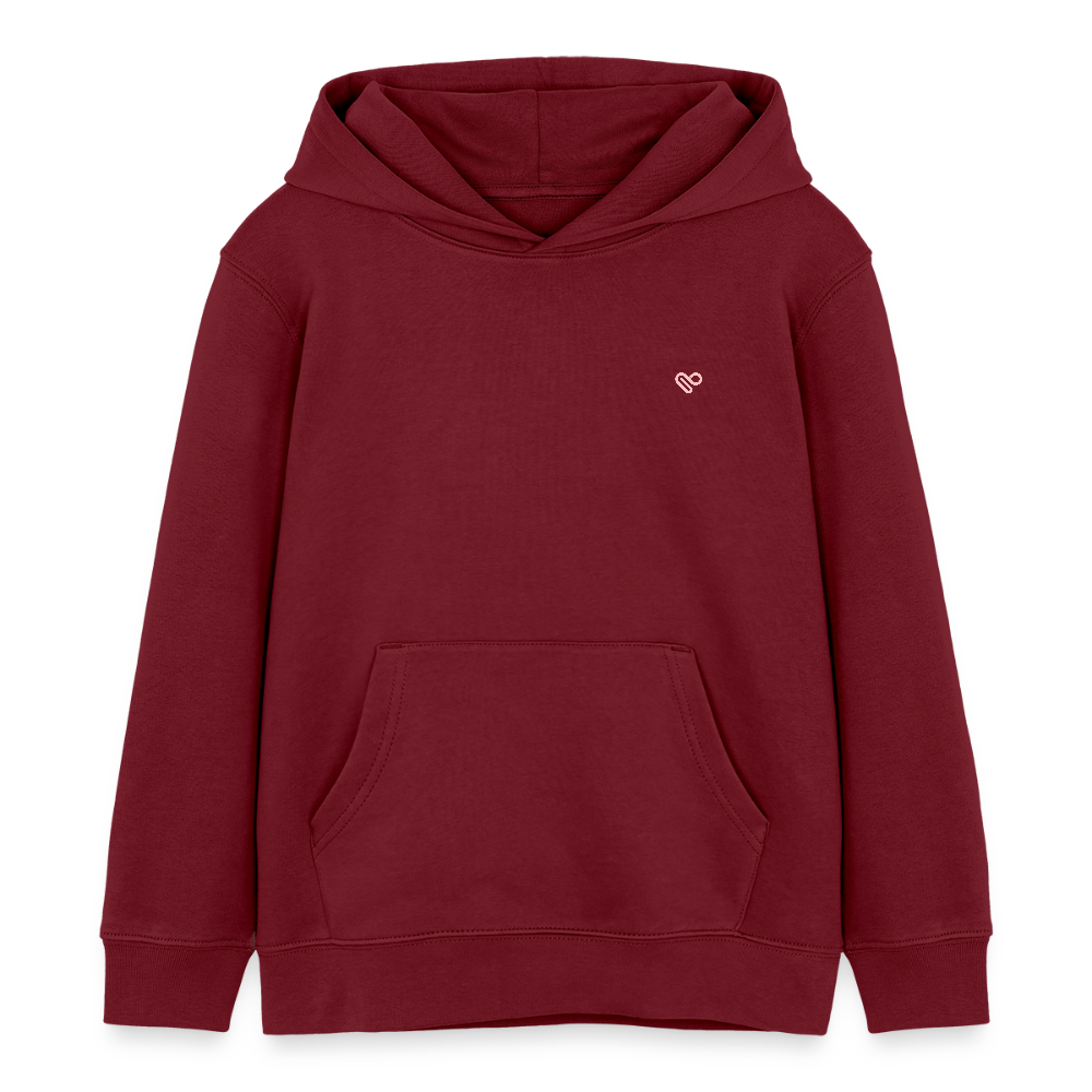 Kinder Hoodie – „Do it for Fun“ – aus 100% Bio-Baumwolle / 3-8 Jahre - Burgunderrot