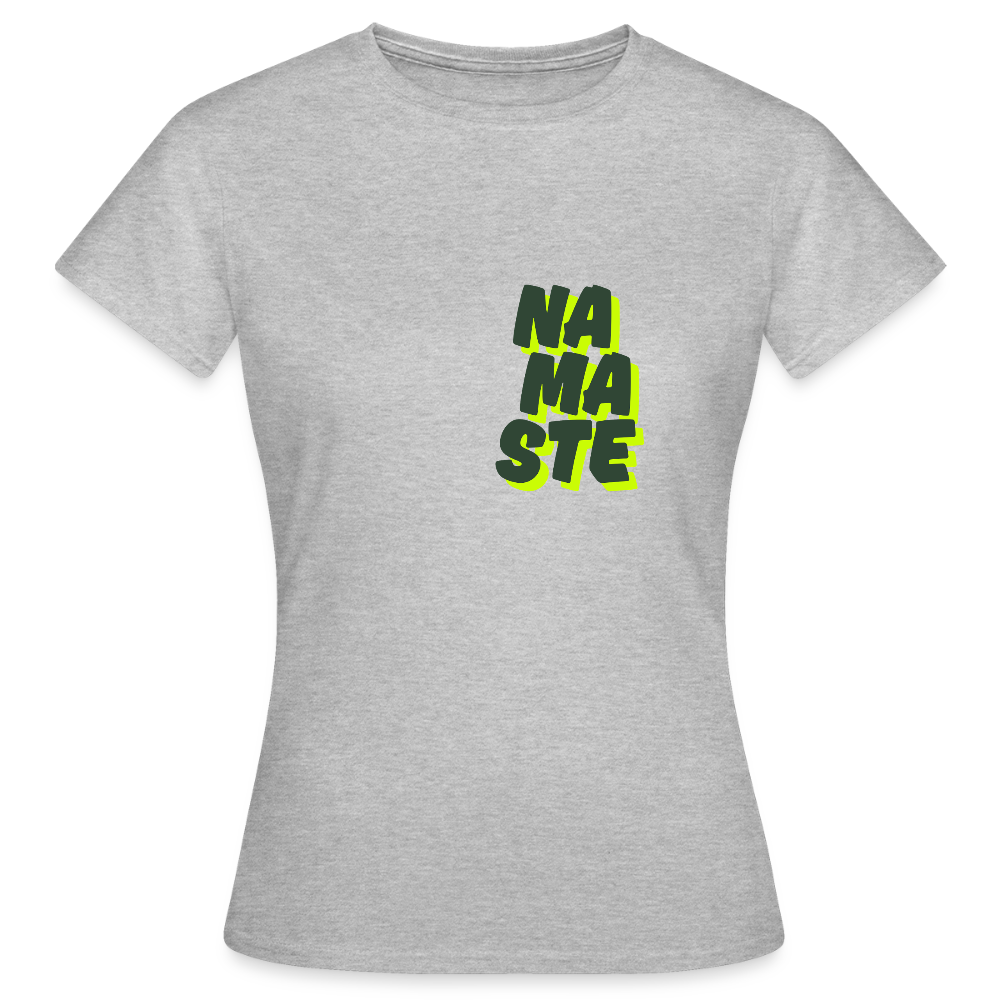 Namaste T-Shirt – Spirituelles Yoga Shirt | Streetwear Design mit Achtsamkeit & Positivität - Grau meliert