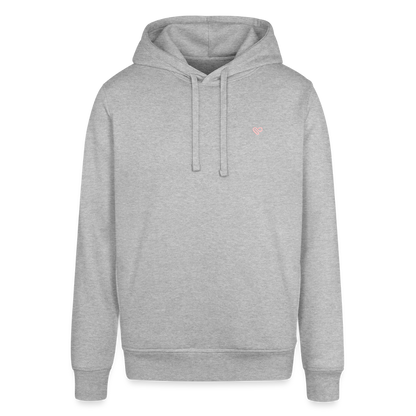 Hoodie „More Amor Por Favor“ – Liebe, Style & Nachhaltigkeit aus Bio-Baumwolle - Grau meliert