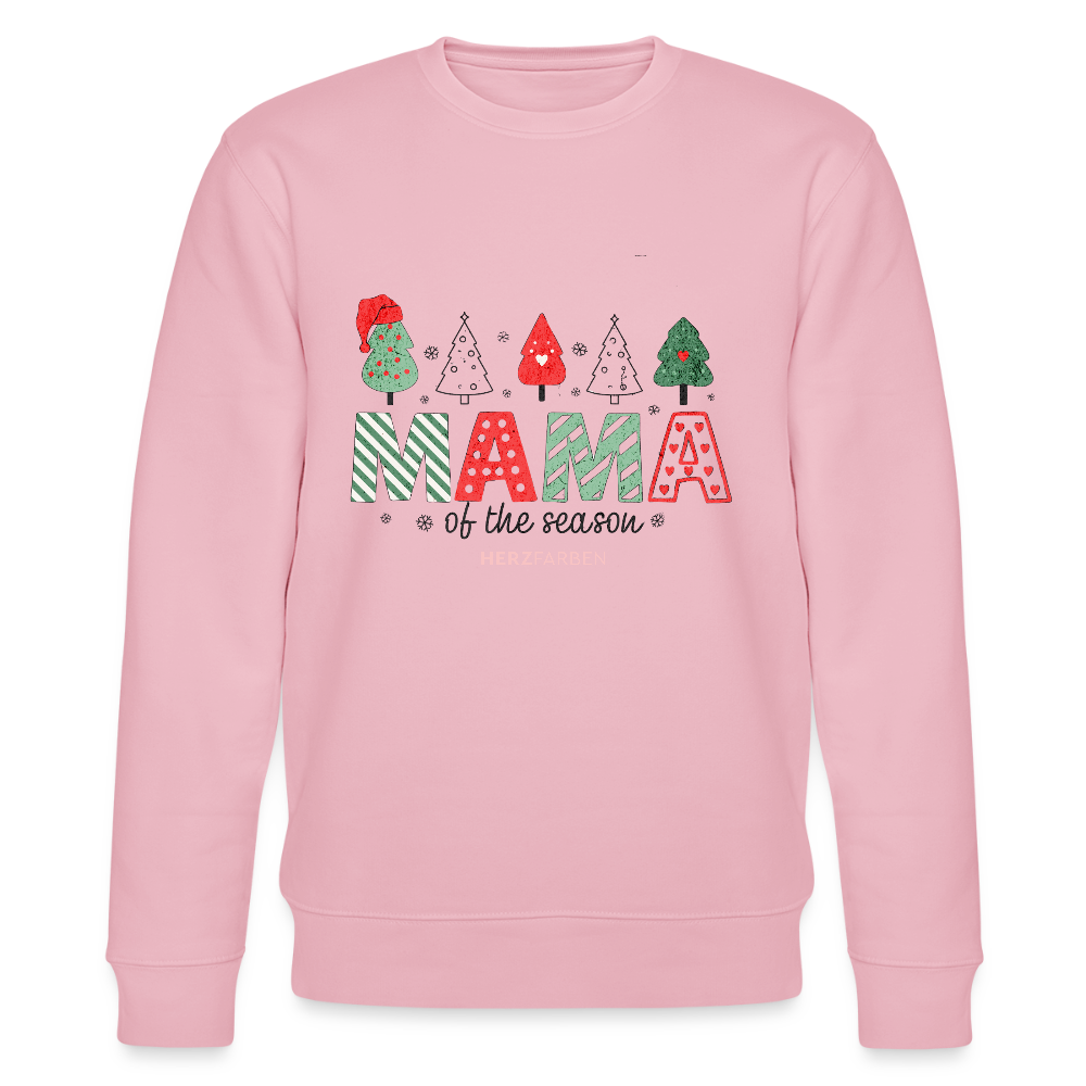 Sweatshirt „Mama of the Season“ 🎅🌲 | Weihnachten | 100% Bio-Baumwolle - Hellrosa