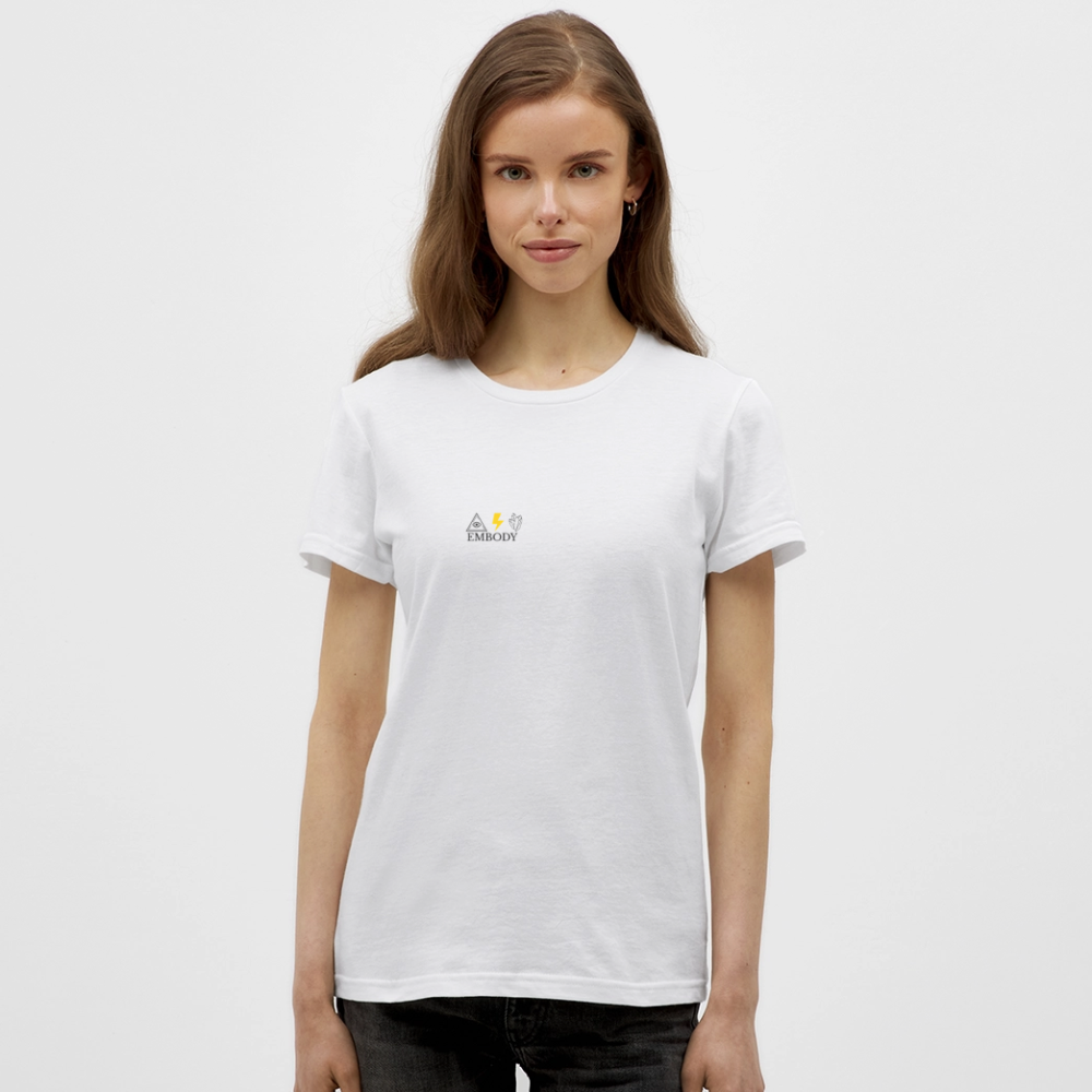 Love Loud Be True T-Shirt – Buntes Statement Shirt | Positives Lifestyle Design mit Symbolen & Power - Weiß