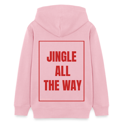 Kinder Hoodie „Jingle All The Way“ – aus 100 % Bio-Baumwolle | 9 - 13 Jahre - Hellrosa