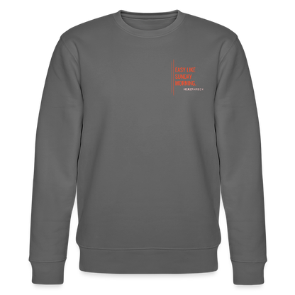Sweatshirt „Easy Like Sunday Morning“ – Minimal Design aus 100 % Bio-Baumwolle - Anthrazit