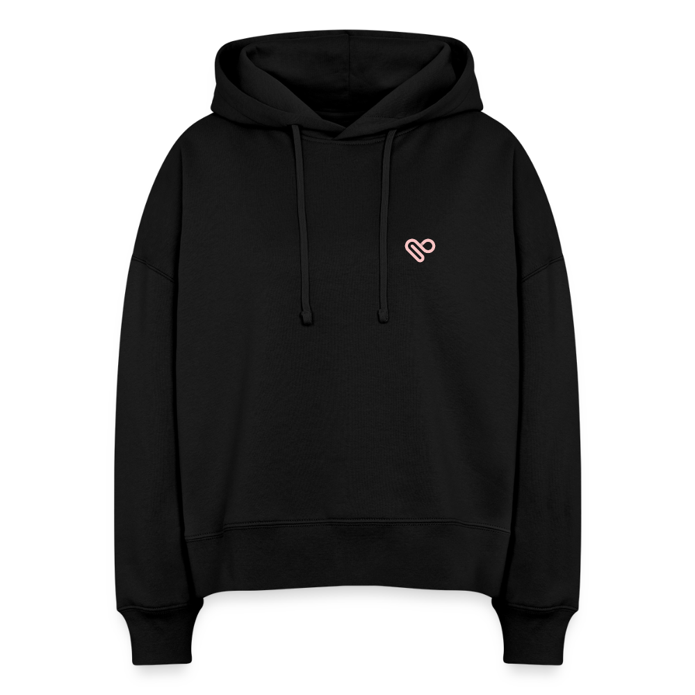 Hoodie „More Café, s’il vous plaît“ – Lustiger Kaffee Hoodie aus 100 % Bio-Baumwolle & vegan - Schwarz