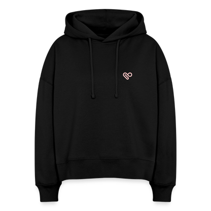 Hoodie „More Café, s’il vous plaît“ – Lustiger Kaffee Hoodie aus 100 % Bio-Baumwolle & vegan - Schwarz