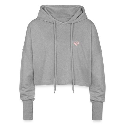 You Are Your Only Limit Cropped Hoodie – Motivations-Hoodie für Frauen, Sport & Lifestyle - Grau meliert