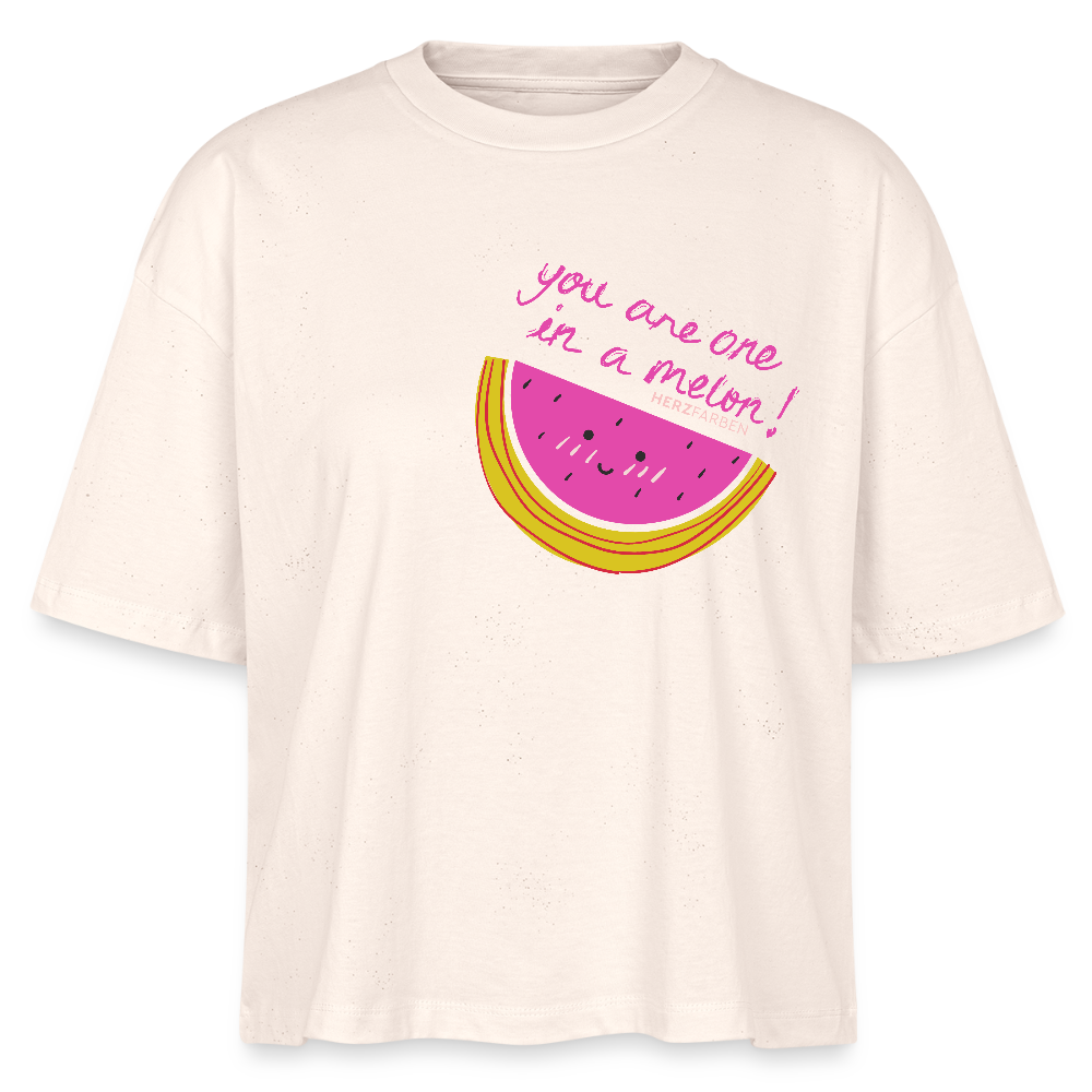 Herzfarben Damen T-Shirt „You Are One in a Melon“ – Bio-Baumwolle Statement Shirt | auch für Kinder - Naturroh