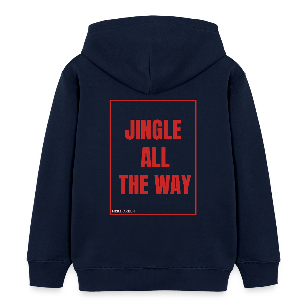 Kinder Hoodie „Jingle All The Way“ – aus 100 % Bio-Baumwolle | 3 - 8 Jahre - Navy