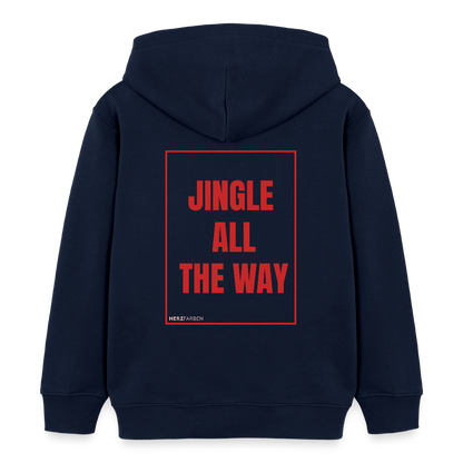 Kinder Hoodie „Jingle All The Way“ – aus 100 % Bio-Baumwolle | 3 - 8 Jahre - Navy