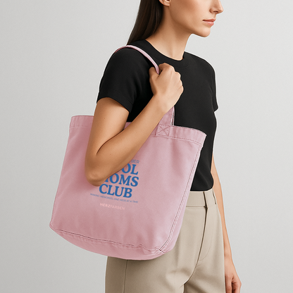 Vintage-Washed Shopper „Cool Moms Club“ | 100% recycelte Baumwolle | Nachhaltige Tasche für Mamas - Vintage Rosa