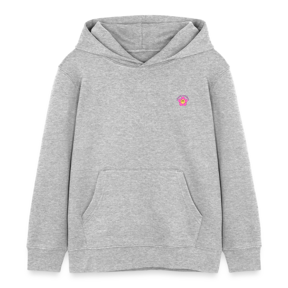 See the Good Kinder Hoodie – Bunter Bio Hoodie mit Regenbogen & Blumen 🌸🌈☀️ - Grau meliert