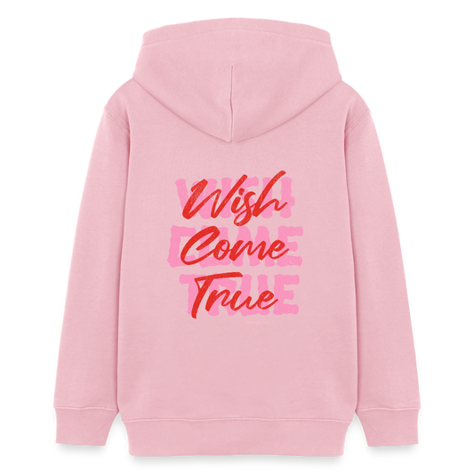 Kinder Hoodie – „Wish Come True“ – aus 100% Bio-Baumwolle / 9 - 13 Jahre - Hellrosa