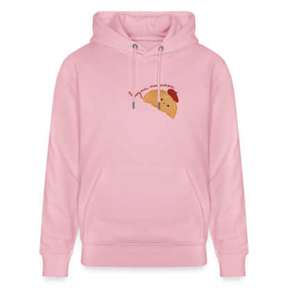 Hoodie „Bonjour, mon amour“ 🥐 | Bio-Baumwolle | Französischer Style - Hellrosa