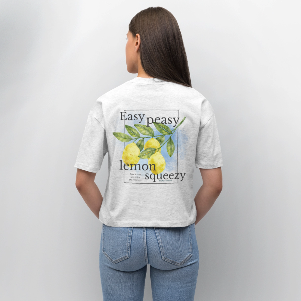 Easy Peasy Lemon Squeezy Damen T-Shirt - Weiß meliert