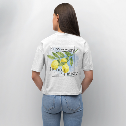 Easy Peasy Lemon Squeezy Damen T-Shirt - Weiß meliert